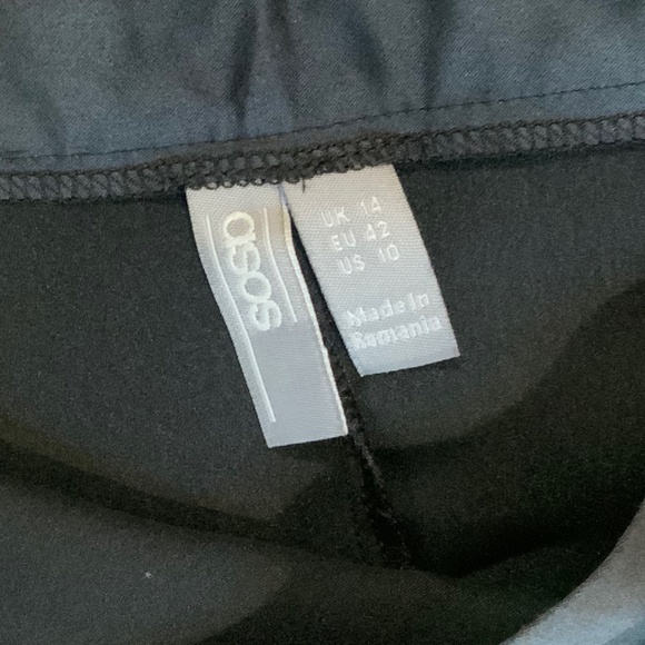 Asos Black 10 Wrap Midi Skirt with Side Tie Classic Minimalist Normcore Scandi - Picture 3 of 6